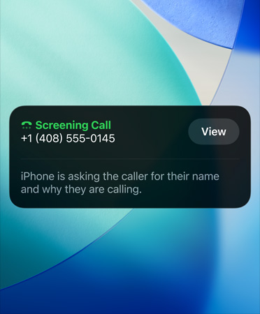 Arama Filtreleme özelliğini kullanım sırasında gösteren Telefon uygulaması
